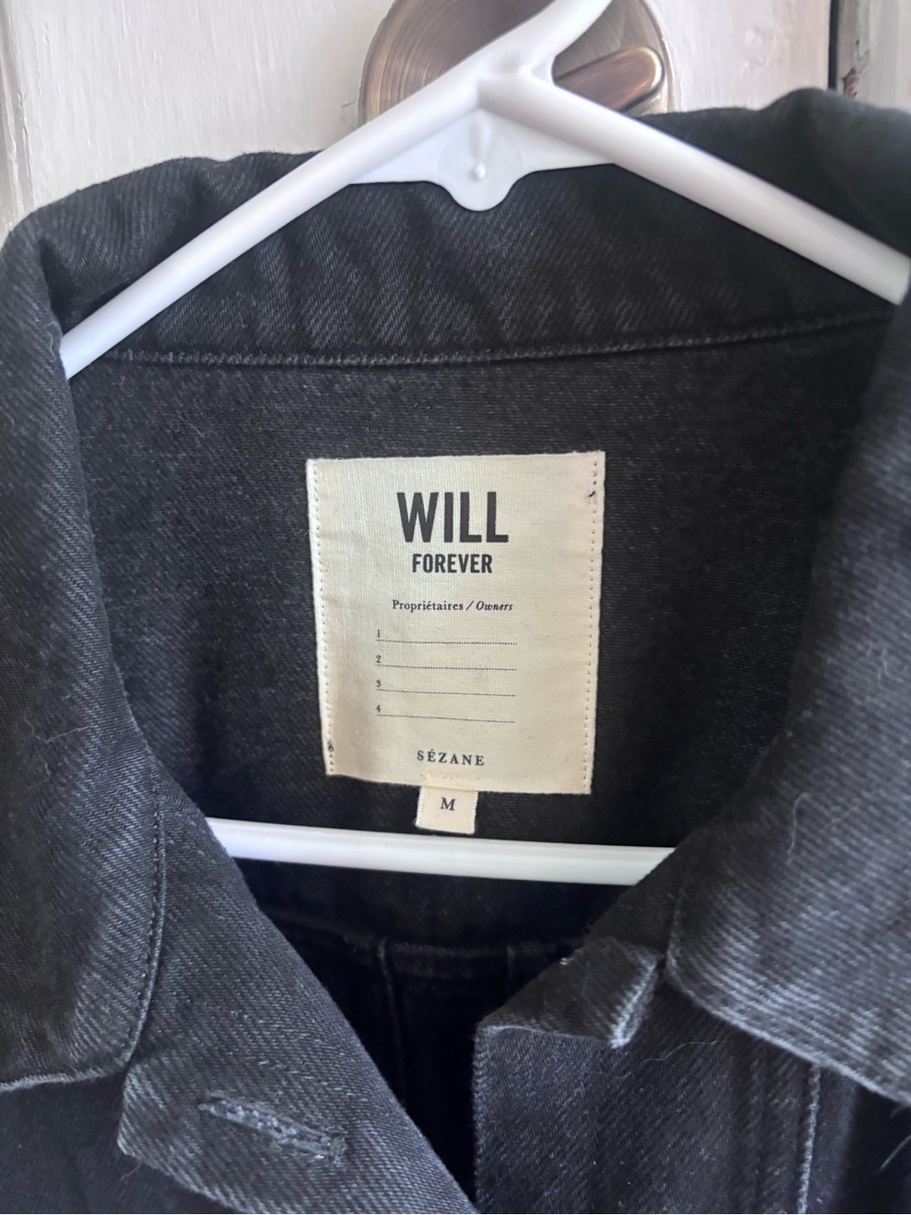Sezane Will Jacket in Washed Black, size M - Picture 5 of 8